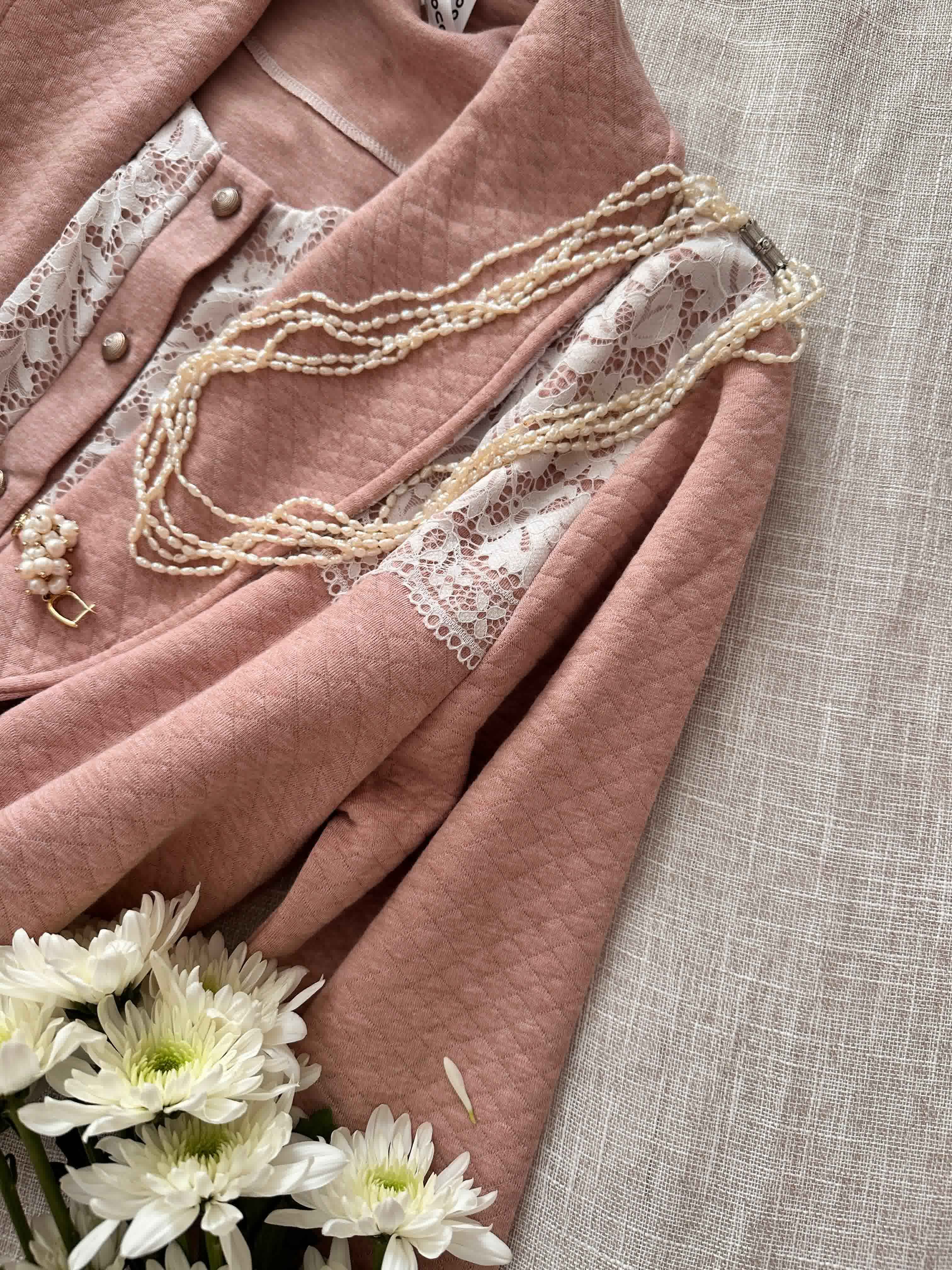 3 pieces Bone matelassé 