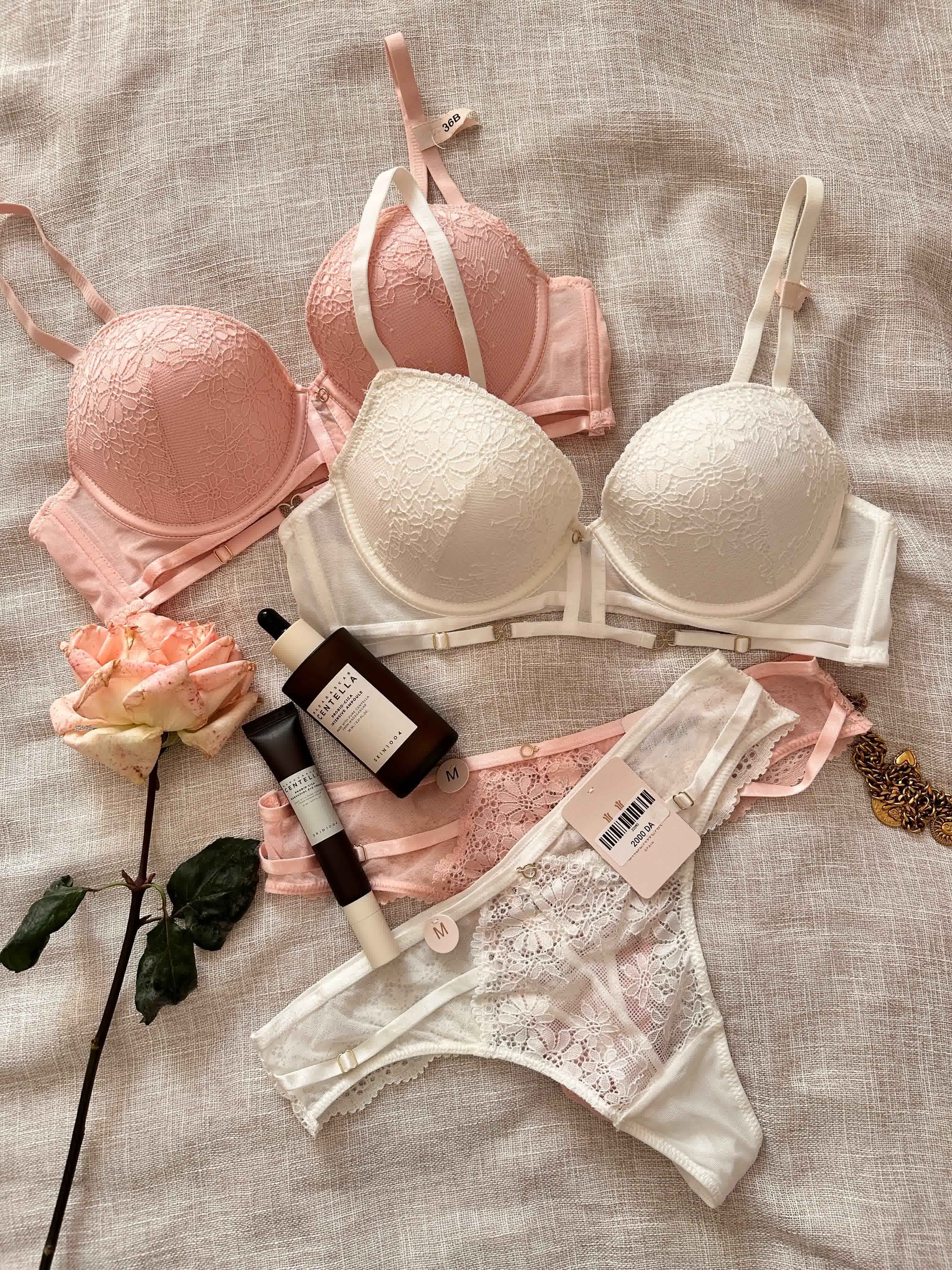 Lingerie 2pcs dentelle 90