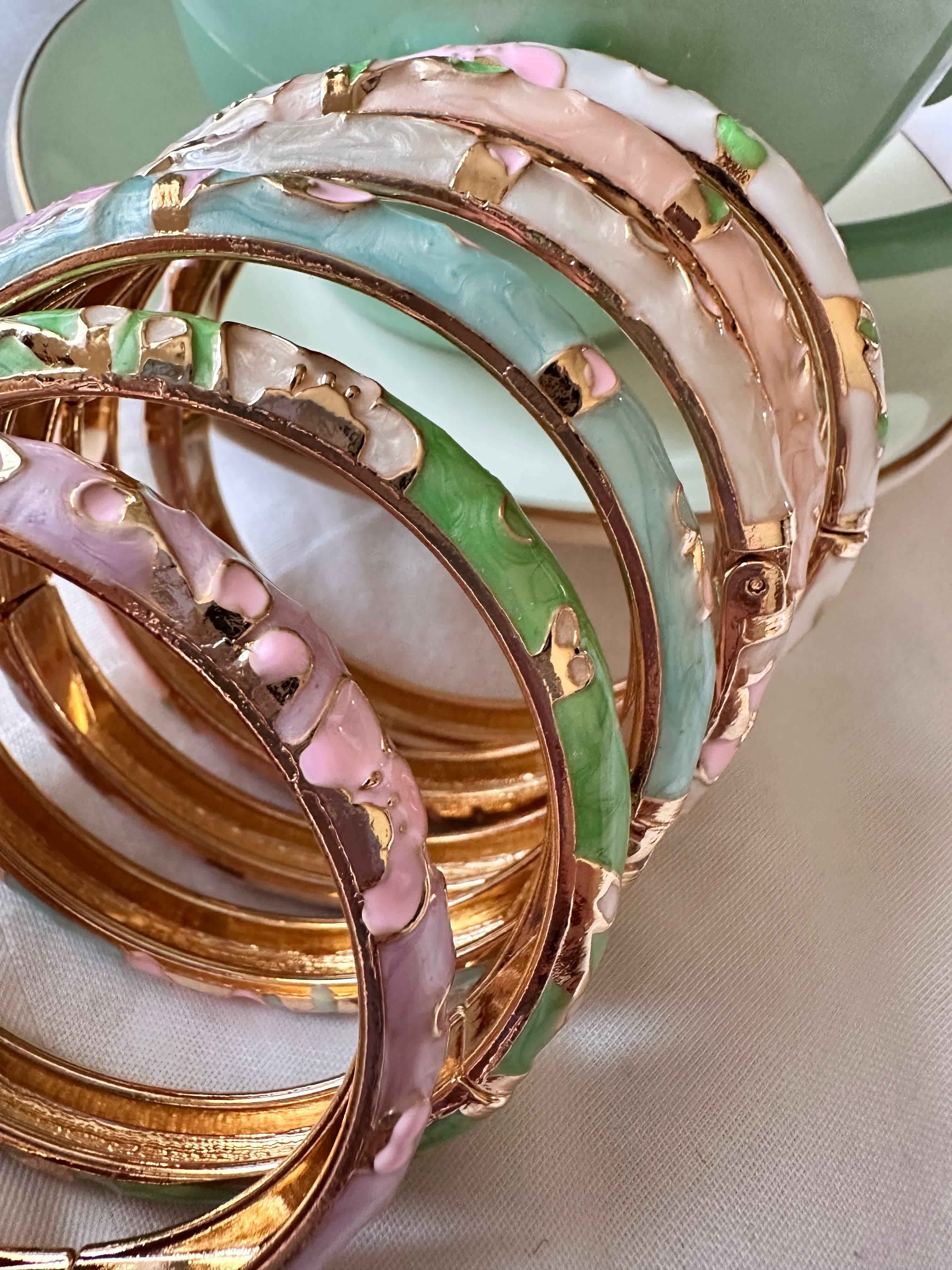 bracelet resine fleurs 