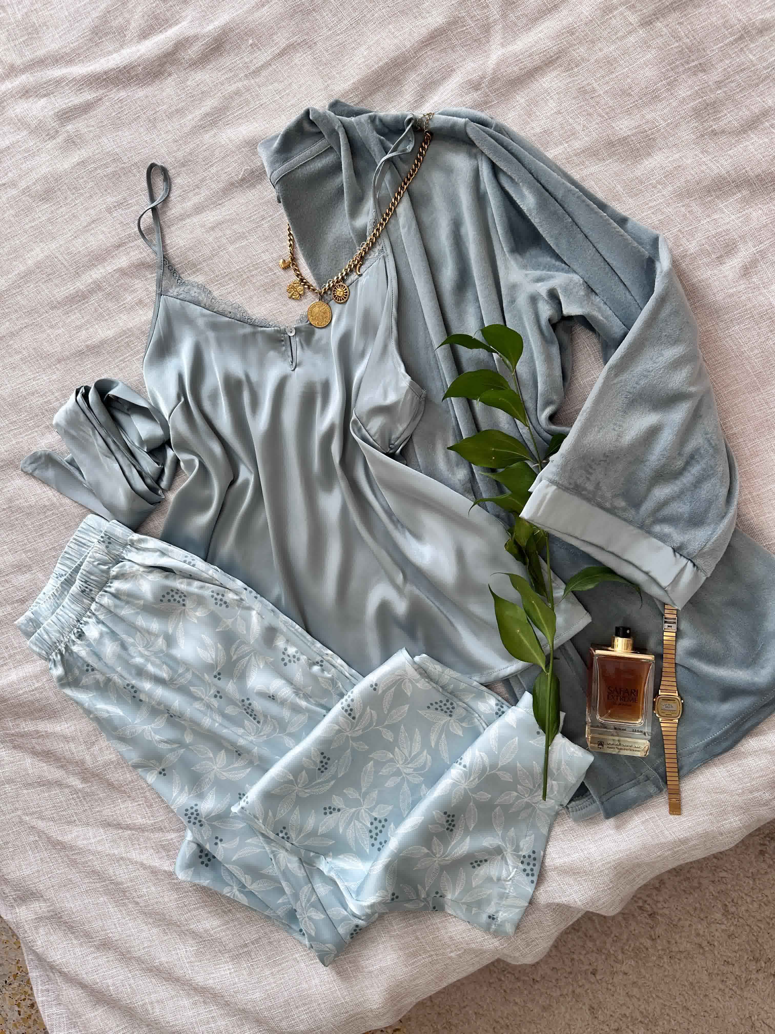 Ensemble 3pcs tress satin/velour 