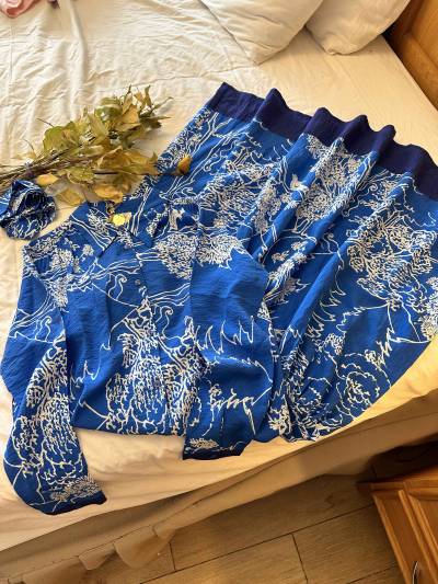 robe penye bleu longue