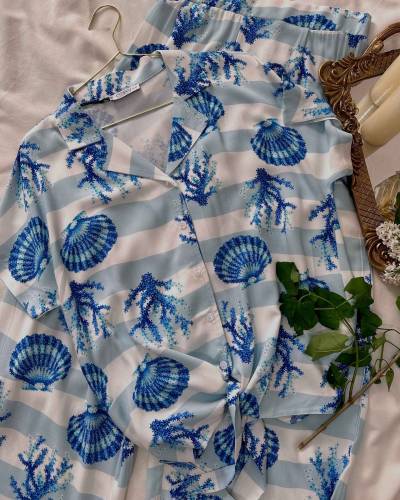 homewear bleu coquillage
