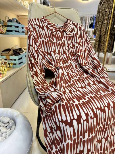 robe donwear maron/blanc