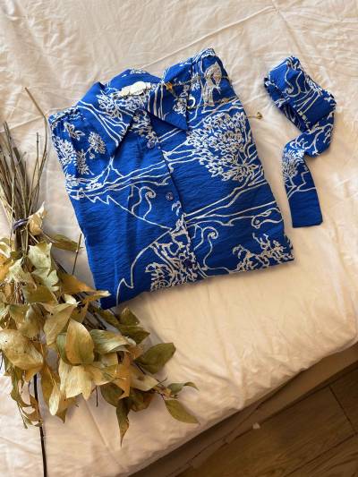 robe penye bleu longue