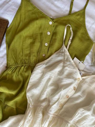 Robe Tiramissu uni bretelle