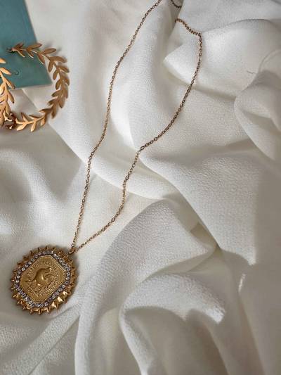 collier coq soleil