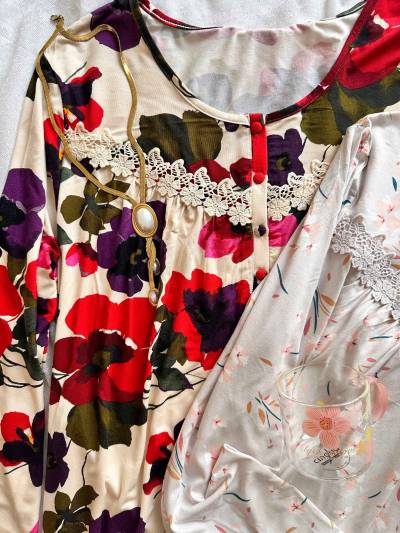 Robe H fleuri midi