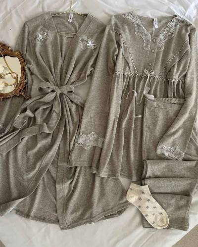 Ensemble 3pcs Bone laine