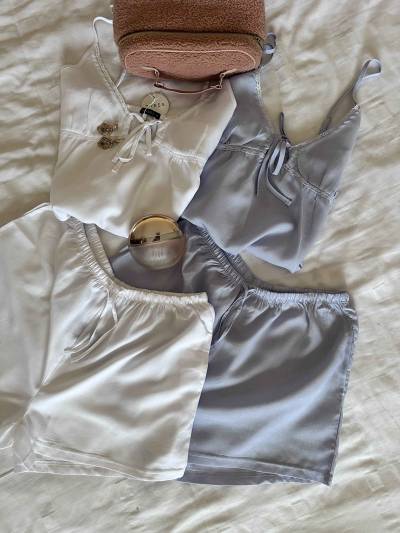 pyjama short tress feston dentelle