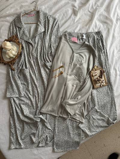 3pcs angles beige et gris