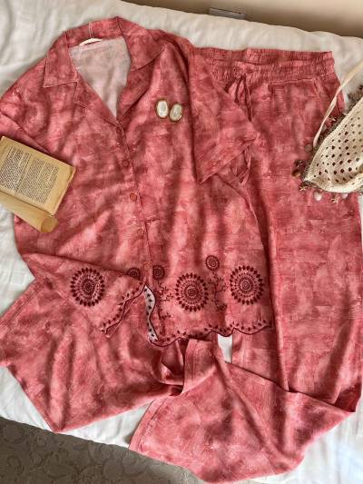 Homewear poleren broderie