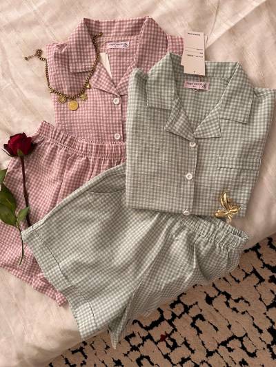 Pyjama Angel's Secret à carreaux short