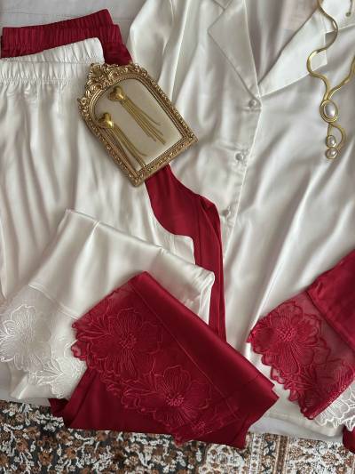 Pyjama satin H manches longues