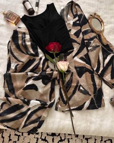 3pcs bonjour maron/noir