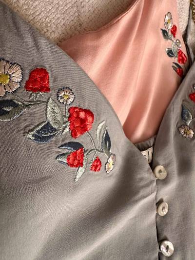 Pyjama short viscose fleurie