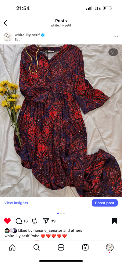 robe bleu/rouge