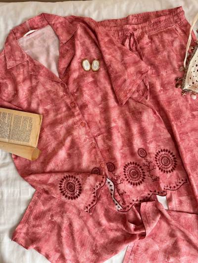 Homewear poleren broderie