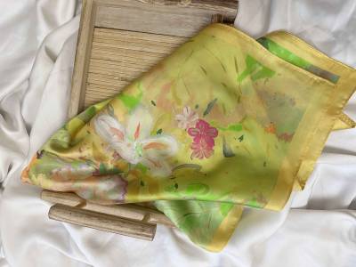 Foulard satin coloré