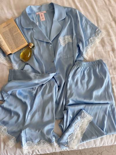 Ensemble 3pcs satin/dentelle