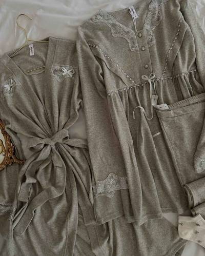 Ensemble 3pcs Bone laine
