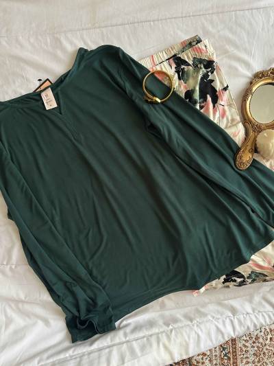 Pyjama H fluide pantalon fleuri