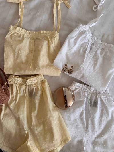 Pyjama short Tess vintage coton