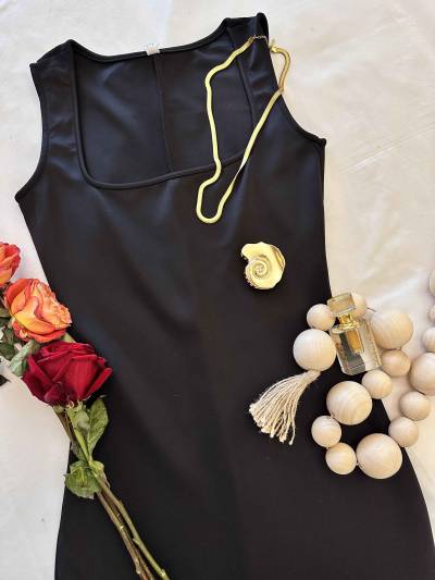 robe fig leaf noir
