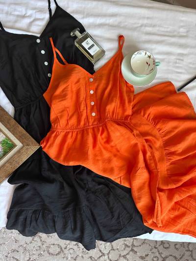 Robe Tiramissu uni bretelle