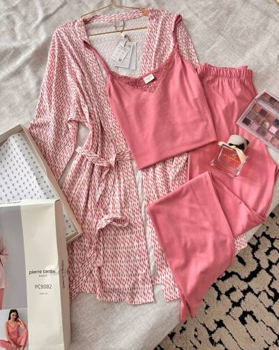 Ensemble 3pcs Pierre Cardin rose
