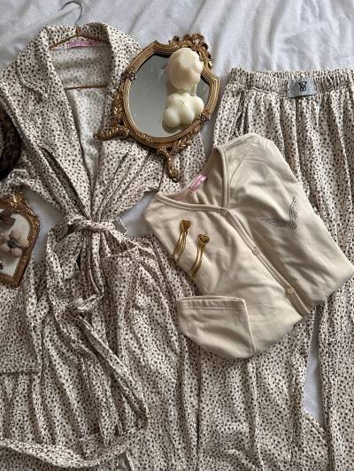 3pcs angles beige et gris