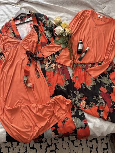 Pyjama penyemood orange/noir