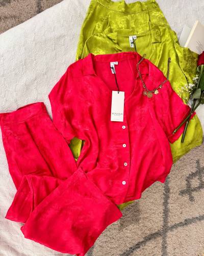 Pyjama Bonjour satin uni