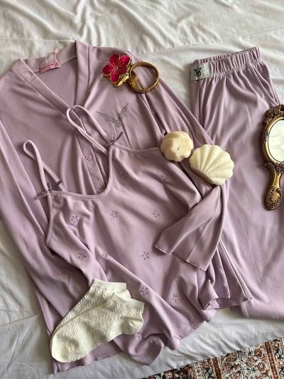 3pcs uni bleu/violet Angel’s