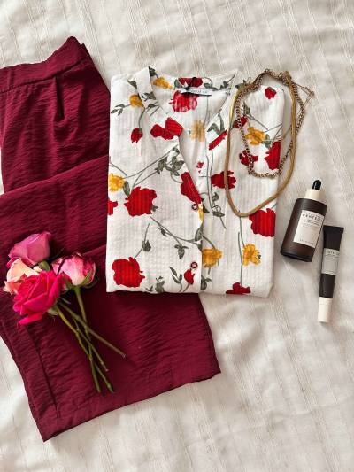 Homewear fleuri pantalon greunat