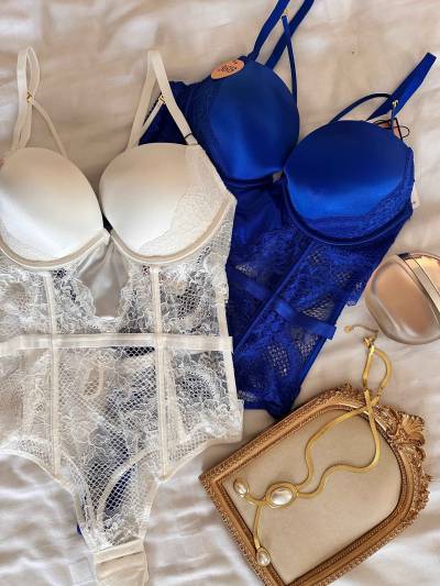 Bodysuit H dentelle satin