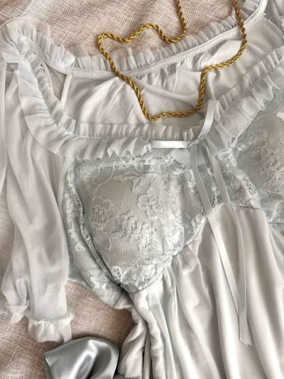 Robe vintage tul/dentelle