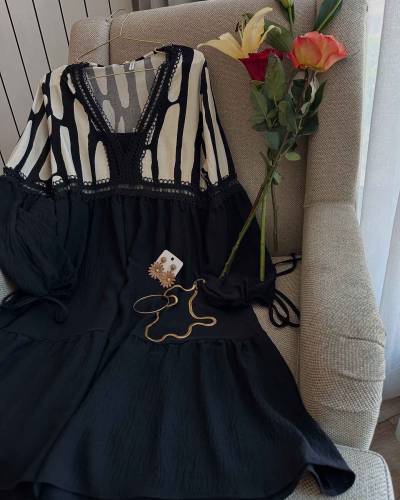 robe ibiza noir et blanc