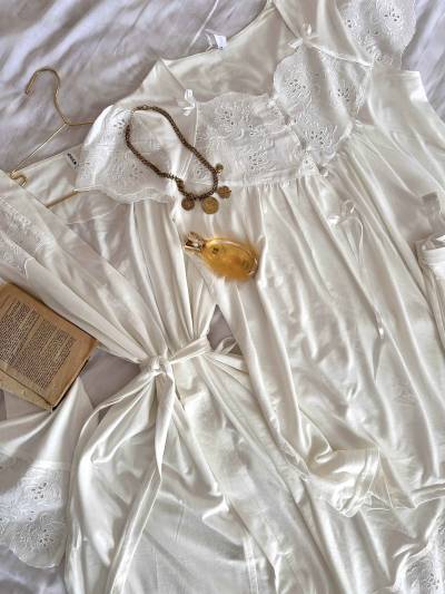 3pcs Bone broderie anglaise