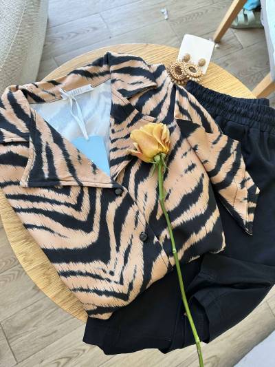 Homewear short  Ibiza théme tigre