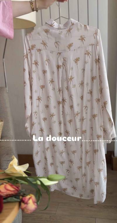 Robe Ibiza blnc courte boutonnée