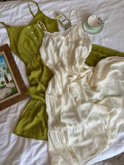 Robe Tiramissu uni bretelle