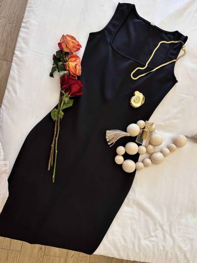 robe fig leaf noir