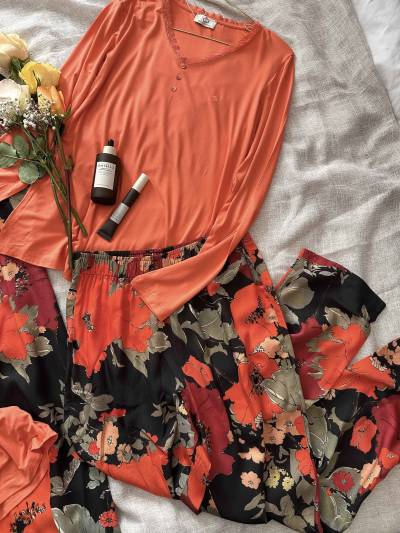 Pyjama penyemood orange/noir