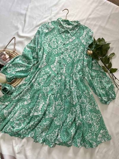 robe courte vert menth