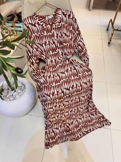 robe donwear maron/blanc