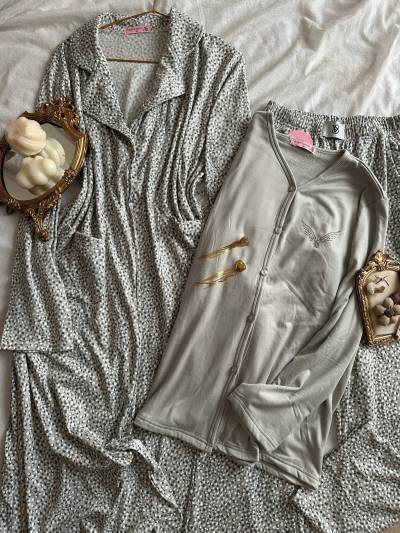 3pcs angles beige et gris
