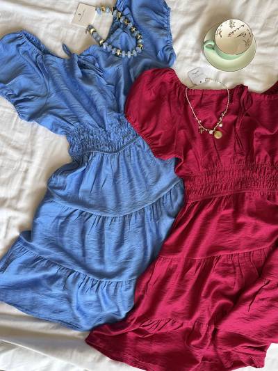 Robe tiramissu courte uni