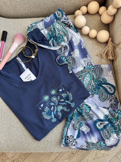 pyjama bleu oiseaux