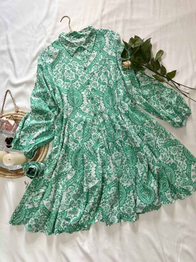 robe courte vert menth