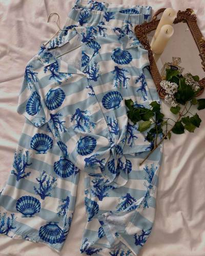 homewear bleu coquillage